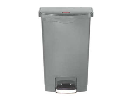 Rubbermaid Collecteur à pédale Slim Jim, 50 litres, gris