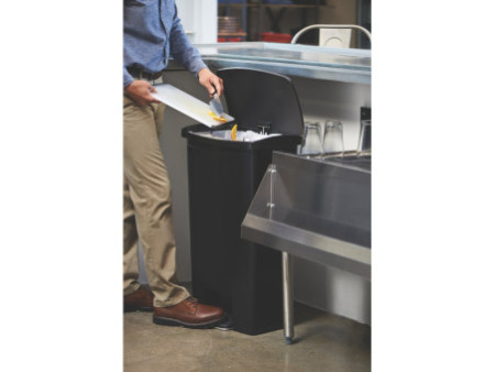 Rubbermaid Collecteur à pédale Slim Jim, 68 litres, noir