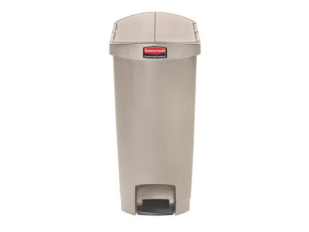 Rubbermaid Collecteur à pédale Slim Jim, 50 litres, beige