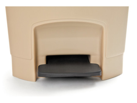 Rubbermaid Collecteur à pédale Slim Jim, 50 litres, beige