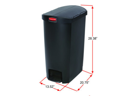 Rubbermaid Collecteur à pédale Slim Jim, 50 litres, beige