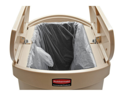 Rubbermaid Collecteur à pédale Slim Jim, 50 litres, beige