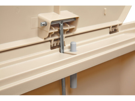 Rubbermaid Collecteur à pédale Slim Jim, 50 litres, beige