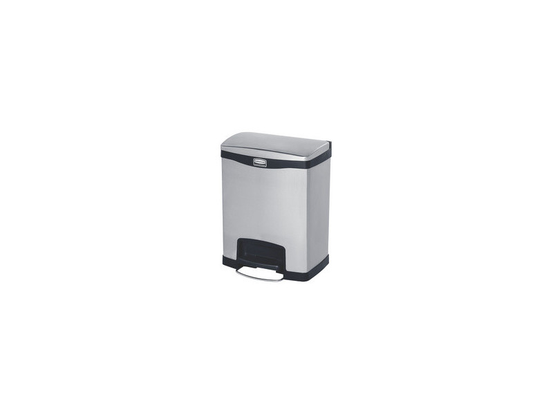Rubbermaid Collecteur à pédale Slim Jim, en métal, 30 litres