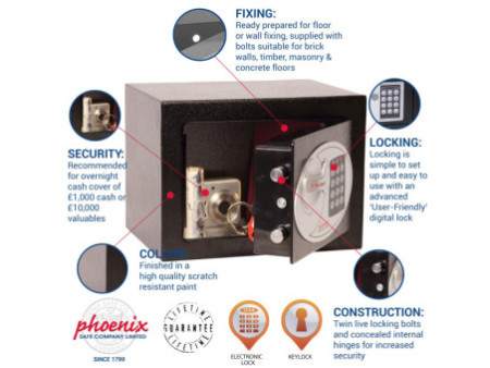 phoenix Coffre-fort de sécurité COMPACT HOME/OFFICE SS0721E