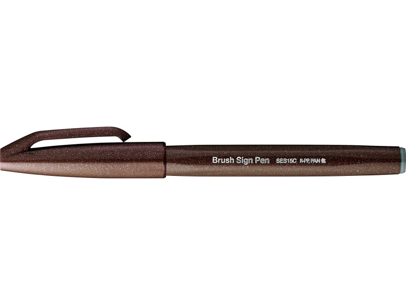 PentelArts Stylo feutre Brush Sign Pen SES15, marron foncé