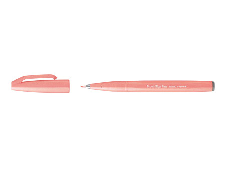 PentelArts Stylo feutre Brush Sign Pen SES15, corail