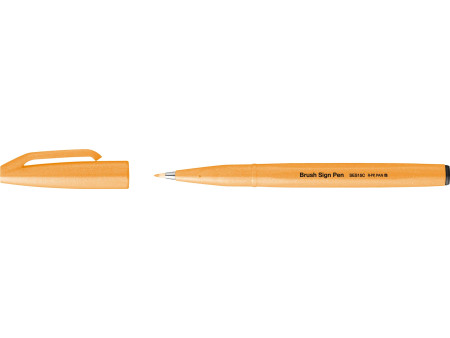 PentelArts Stylo feutre Brush Sign Pen SES15, orange fluo