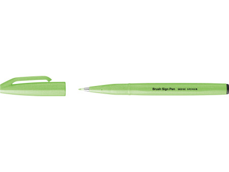 PentelArts Stylo feutre Brush Sign Pen SES15, vert fluo