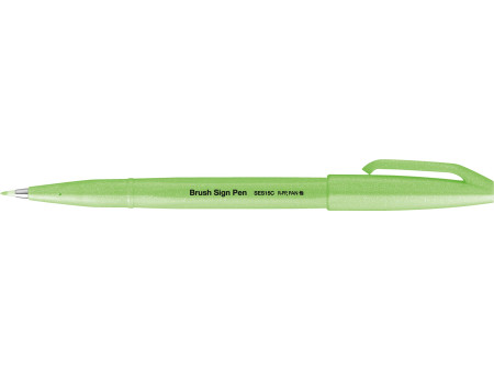 PentelArts Stylo feutre Brush Sign Pen SES15, vert fluo
