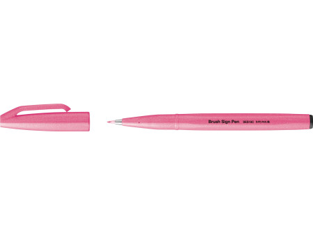 PentelArts Stylo feutre Brush Sign Pen SES15, rose fluo