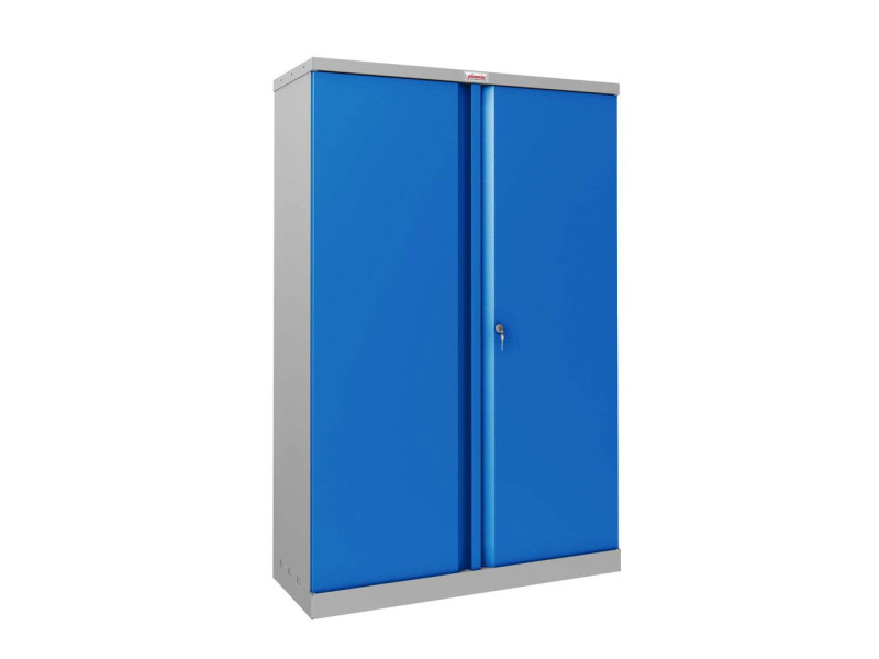 phoenix Armoire de bureau SCL1491, en acier, gris clair/bleu
