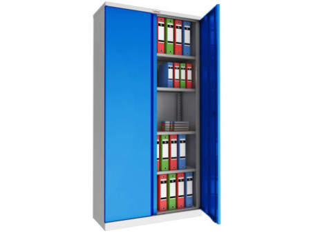 phoenix Armoire de bureau SCL1891, en acier, gris clair/bleu