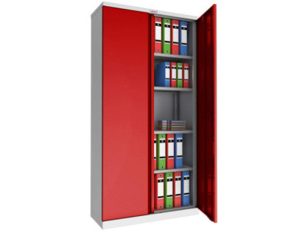 phoenix Armoire de bureau SCL1891, en acier, gris clair/