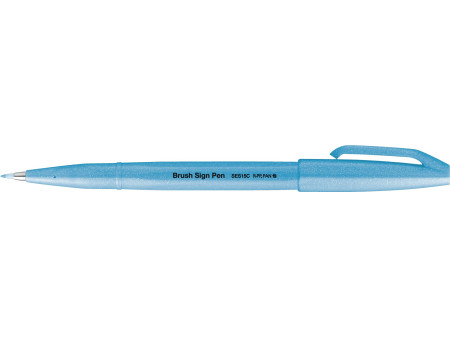 PentelArts Stylo feutre Brush Sign Pen SES15, bleu fluo