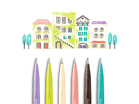 PentelArts Stylo feutre Brush Sign Pen SES15, vert citron