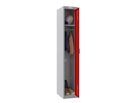 phoenix Vestiaire PL1130, serrure électronique, gris/rouge