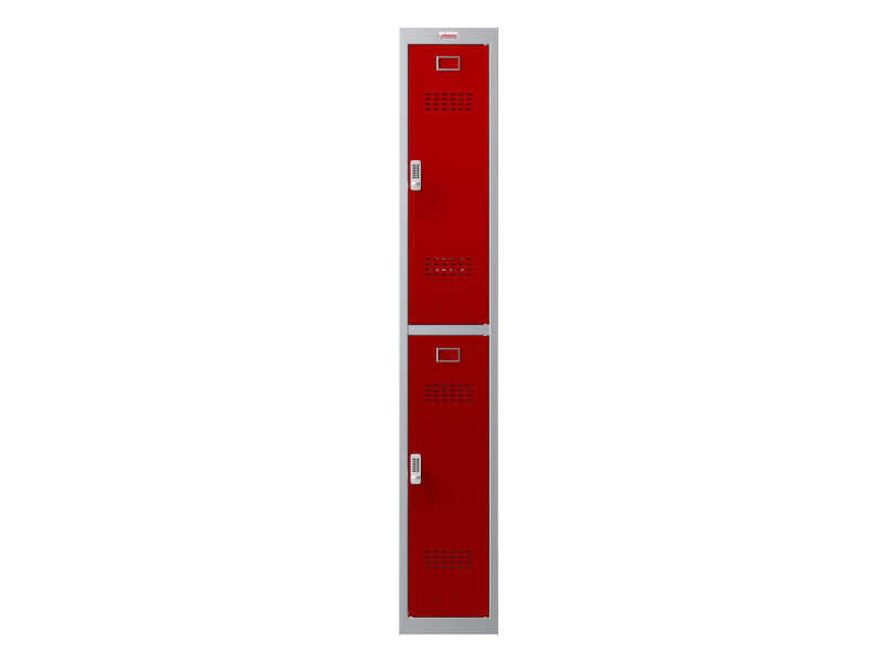 phoenix Vestiaire PL1230, serrure électronique, gris/rouge