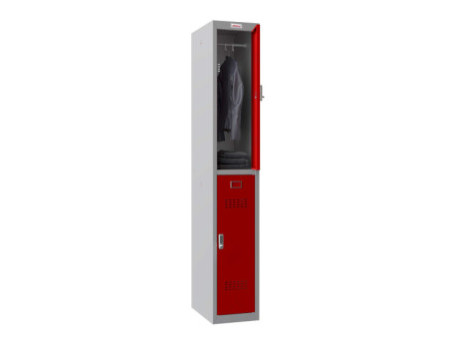 phoenix Vestiaire PL1230, serrure électronique, gris/rouge