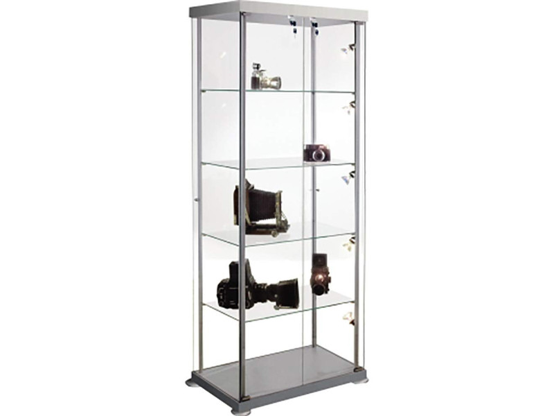 kerkmann Vitrine rectangulaire expoline, 4 étagères en verre