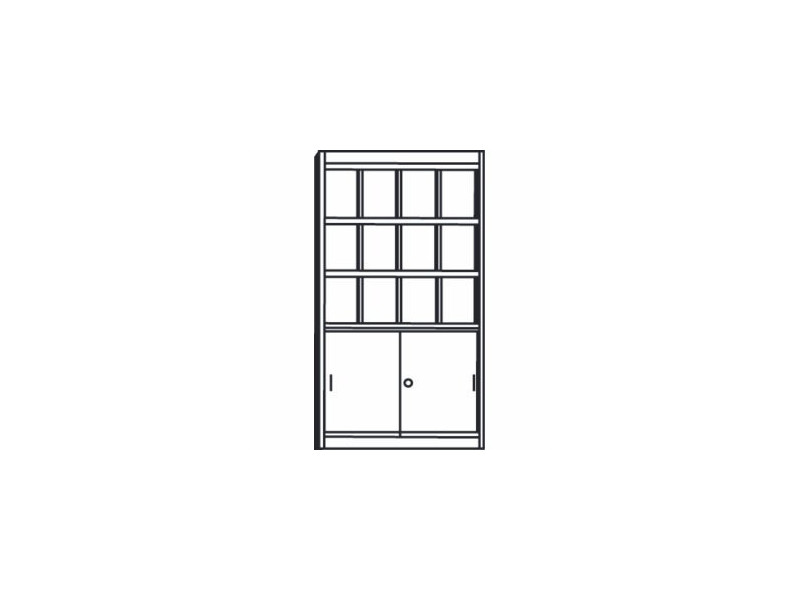 kerkmann Armoire à prospectus, 12 x A4, gris clair RAL7035