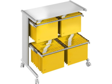 kerkmann Chariot pour dossiers suspendus Pragma, gris clair