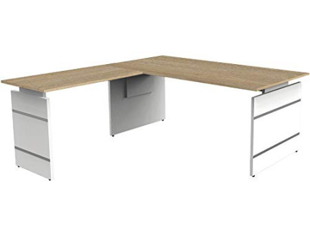 kerkmann Table annexe avec piètement panneau Form 4, blanc