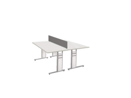 kerkmann Cloison de table, (L)1600 x (P)16 x (H)450 mm