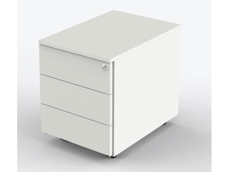kerkmann Caisson mobile, 3 tiroirs, (P)600 mm, blanc