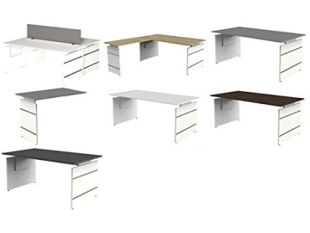 kerkmann Bureau avec piètement panneau Form 4, (L)1.800 mm