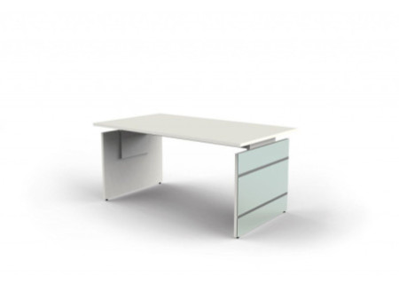 kerkmann Bureau avec piètement panneau LUGANO, blanc