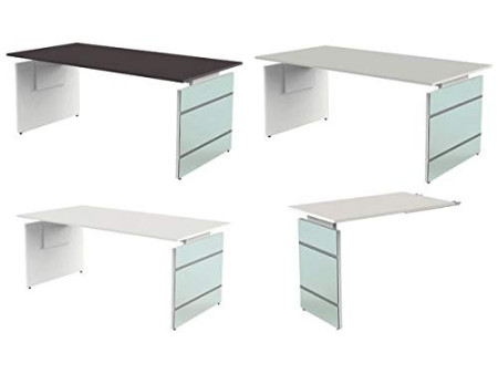 kerkmann Bureau avec piètement panneau LUGANO, graphite