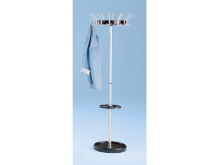 kerkmann Portemanteau sur pied Public 16, 24 crochets, gris