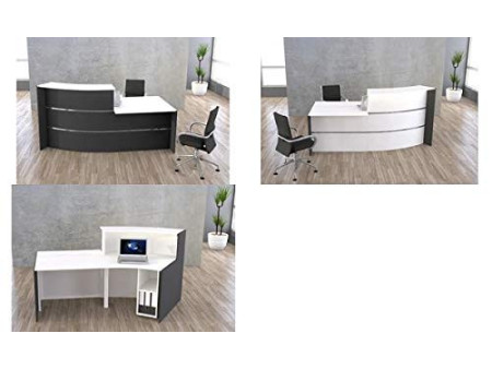 kerkmann Comptoir arrondi BARI, espace conseil, anthracite