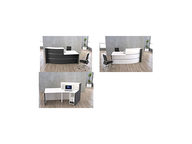 kerkmann Comptoir arrondi BARI, espace conseil, anthracite