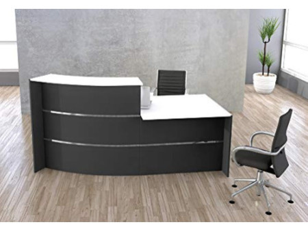 kerkmann Comptoir arrondi BARI, espace conseil, anthracite