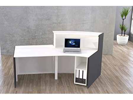 kerkmann Comptoir arrondi BARI, espace conseil, anthracite