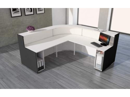 kerkmann Comptoir d'angle BARI, blanc/anthracite