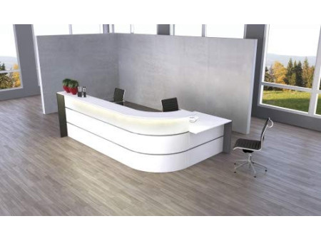 kerkmann Grand comptoir en L BARI, espace conseil