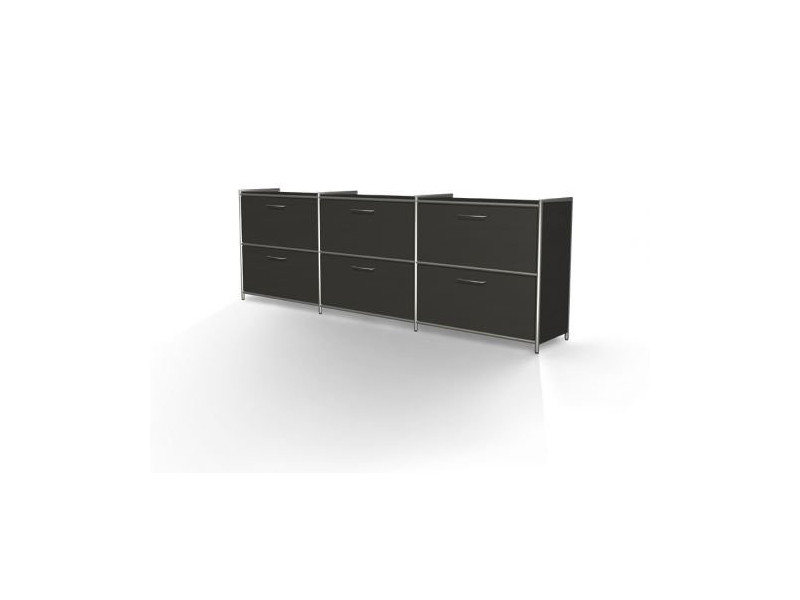 kerkmann Bahut ARTLINE, 2 hauteurs de classeur, anthracite