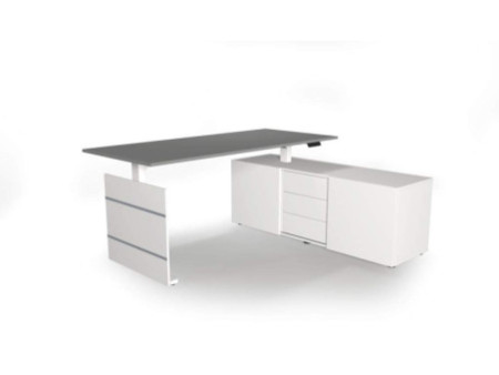 kerkmann Poste de travail complet Move 3, blanc/graphite