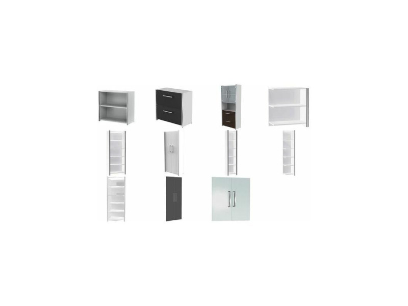 kerkmann Kit de porte pour étagère, 5 hauteurs de classeur