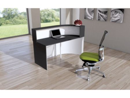 kerkmann Comptoir d'accueil arrondi Cento 1,blanc/anthracite