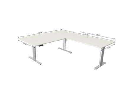 kerkmann Table de bureau assis-debout Move 3 tube, gris