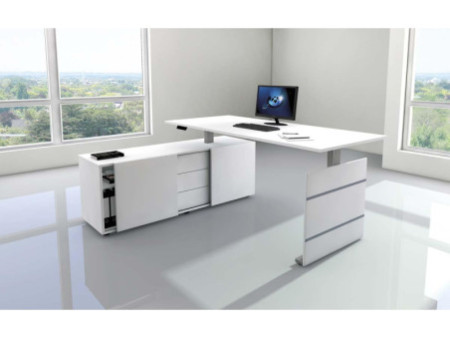 kerkmann Poste de travail complet Move 3 tube, blanc