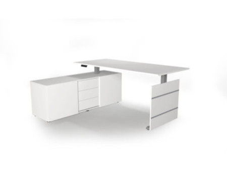kerkmann Poste de travail complet Move 3 tube, blanc