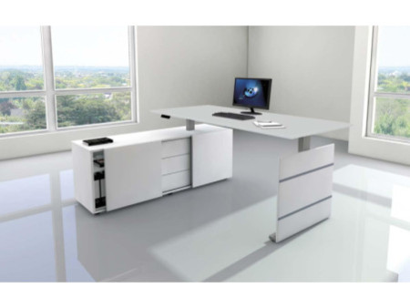 kerkmann Poste de travail complet Move 3 tube, gris clair