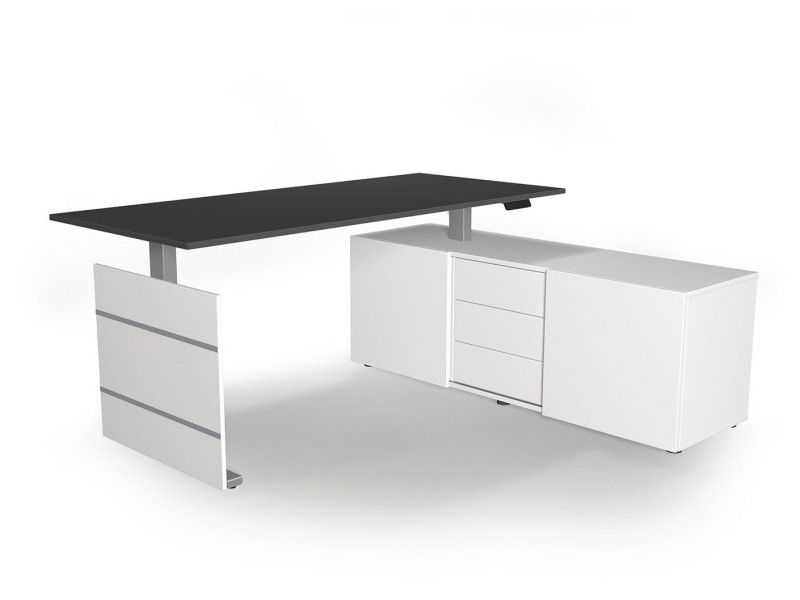kerkmann Poste de travail complet Move 3 tube, anthracite
