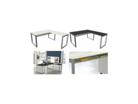 kerkmann Bureau ARCHITEKT avec extension, (L)1.600 mm, blanc
