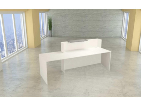 kerkmann Comptoir Sydney avec espace conseil, blanc/graphite